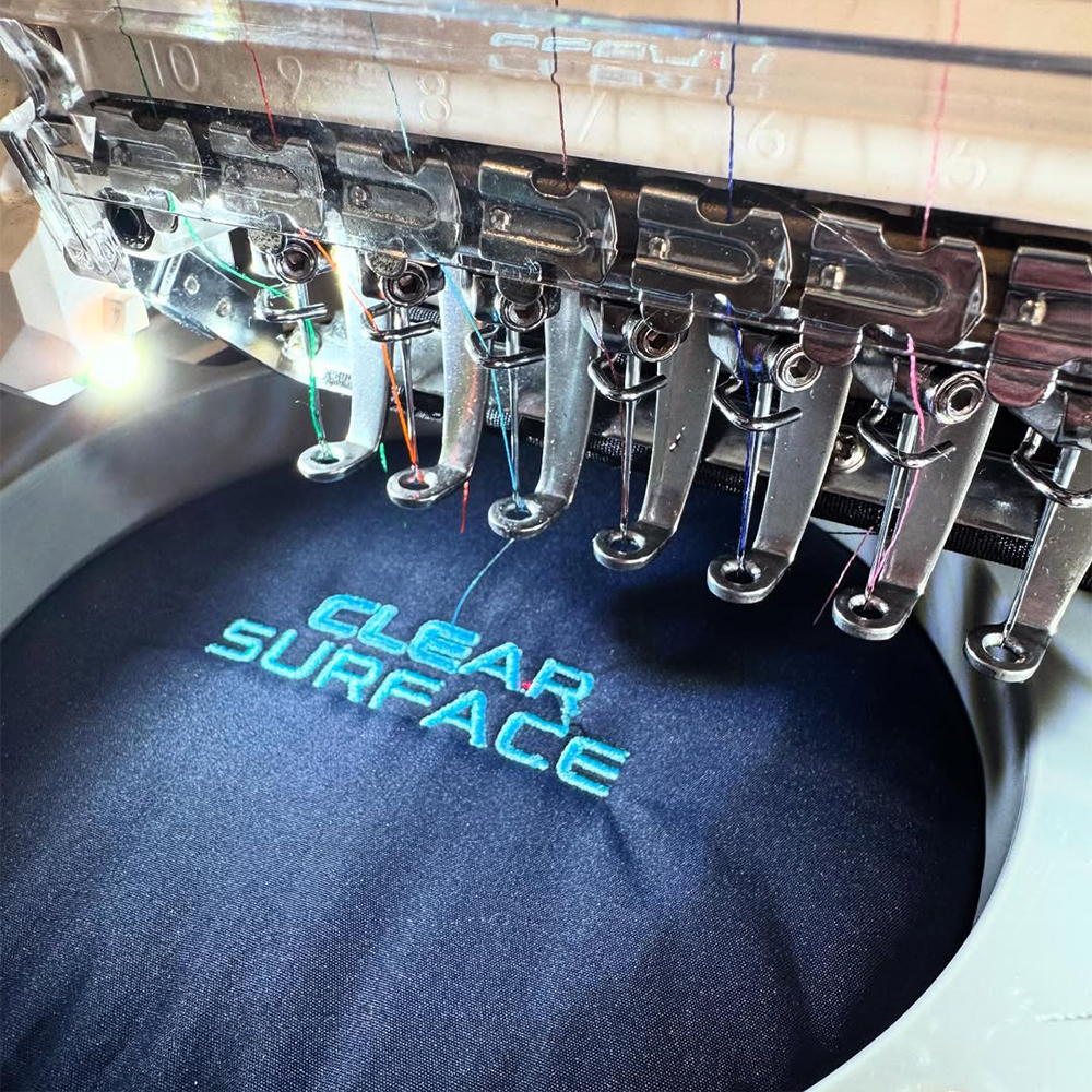 Embroidery in progress